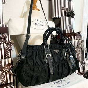 PRADA⭐️TESSUTO⭐️GAUFRE NYLON/LEATHER 3WAY BAG!⭐️